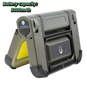 CYI47 ic Design Portable Camping Light Adjustable Brightness Hanging Design Solar Rechargeable Lamp Solar Panel LED Illumination Foldable Work Light Outdoor Camping