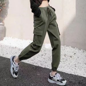 LovInFashion---กางเกงคาร์โก้เอวยางยืดแฟชั่นสไตล์เกาหลี