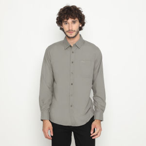 POLICE Kemeja Polos Basic Cotton Soft Regular Fit Lengan Panjang Pria