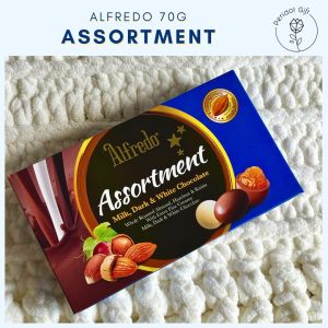 Alfredo Chocolate 70g Panned Nut - Assortment Tiramisu Milk Dark Almond Sesame HALAL