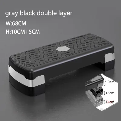 （Local Stock）Adjustable Aerobic Step Board Wide Surface Stepper Exercise Easy Height Versatile Platform Yoga Rhythm Step