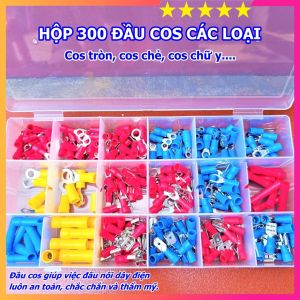 Bộ 300 đầu cos dây điện đủ size  tiện lợi  dễ sử dụng  đa năng  dùng cho sửa chữa điện
