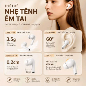 Tai nghe Bluetooth B59 nhỏ gọn lọc tiếng ồn âm thanh nổi có Mic Tai nghe HIFI thể thao