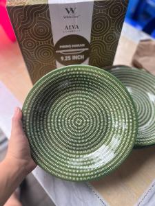 WHITE LINE ALVA Omega Dinner Plate 925in Piring Lontong 235cm / Piring 9.25 ALVA White LIne