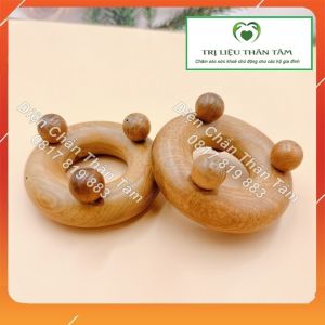 Dụng Cụ Vòng Day Ấn Huyệt Babi Gỗ Bách Xanh Thơm 2 Mặt