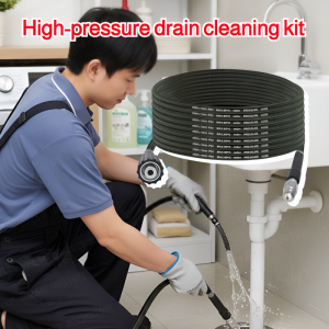 Drain unclogger High-pressure cleaning kit Water rat nozzle High-pressure drain cleaning kit