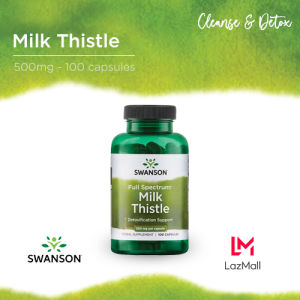 Swanson Milk Thistle 500 MG 100 Caps. Liver Detox
