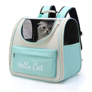 Cat Backpack Carrier Breathable Pet Travel Bag for Small Dogs Puppy Kittens Up to 15lbs Ventilated Mesh for Hiking Outdoor