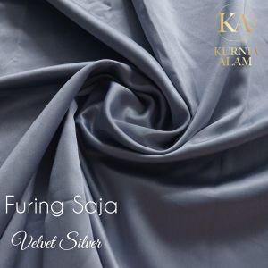 Set Dress Kebaya Lamaran Pengantin Bridesmaid Bordir Cabut Mewah Murah + Furing Tile Bordir Mutiara warna Silver di Jual per 0.5Meter