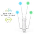 WAVLINK AC1200 High Power Outdoor Weatherproof WiFi Range Extender/Wireless Access Point/mesh agent with Passive POE, Dual Band 2.4GHz 300Mbps+5.8 GHz 867Mbps, 4x7dBi Detachable Omni Directional Antennas, Easy Mesh Technology Supported, No WiFi Dead Zones. 