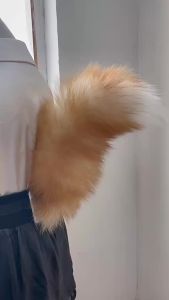 Large Handmade Animal Ears Beast Tail Plush cosplay Decoration Props Fox Tail Wolf Tail Accessories Pendant