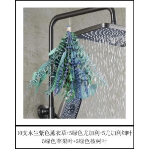 LZD  Hot Four Kinds of Fresh Eucalyptus and Lavender Shower Bouquet  Leaf Eucalyptus Decoration Dried Flowers Bouquet