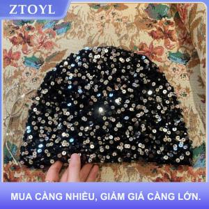 【ZTOYL】 Thời Trang Cổ Điển Sequined Rỗng Áo Thun Mũ Phụ Nữ Mùa Hè Mùa Thu Du Lịch Hình Ảnh Bầu Không Khí Đa Năng Giản Dị Y2K Đan Beanie Hat