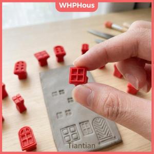 WHPHous Plastic Clay Stamp Set for DIY Pottery Window Patterns 25pcs Molding Kit for Kids and Adults Craft Projects