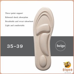 Digeo Shoe Insole 10D Memory Foam Sports Insoles Womens Anti-odor Breathable Cushioning Pain Relief High