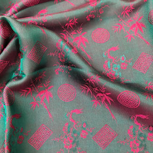 Vải Lụa Tơ Tằm Palacesilk văn thọ trúc màu xanh may áo bà ba áo dài và các loại váy đầm