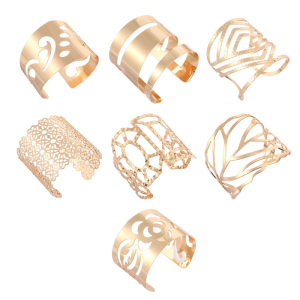 Rhombus Flower Leaf Alloy Bracelet Cuff Designs Bracelet with Open Designs and Leaf Accent for Trendy Outfits