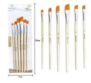 Art Paint Brush Set/6 Pieces of Brushes/Painting Palette/ Watercolor/Gouache Art Supply