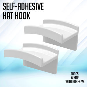 MP00 Self Adhesive Door Wall Baseball Cap Hat Holder Storage Rack Baseball Caps Hanging Hooks - 10pcs