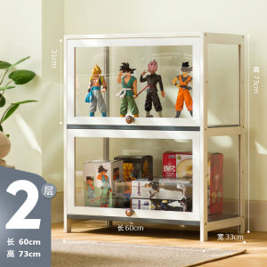 Bamboo Display Cabinet 1/2/3/4/5Layers Acrylic Storage Cabinet Large Capacity Kabinet With Pameran Display Case Lego Display Cabinet Multipurpose展示柜