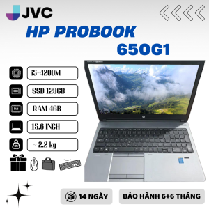 Laptop giá rẻ HP Probook 650 G1 Core i5-4300M (i5-4200M)  RAM 4GB  SSD 128GB Màn 15.6inch HD 1366x768
