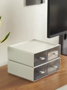 1PCS Desktop Stackable Organizer Drawer Office Accessories Storage Makeup Plastic Storage Container Bathroom Storag2026