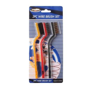 3pcs/set Wire Cleaning Brush Rust Removal Cleaning Tools Small Steel Brush for Stove Bench Cleaning