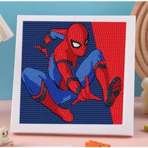 Lukisan Manik Berlian 💎 18x18CM DIY Diamond Painting Cute Cartoon Solid Wood Frame Handmade Craft Gift