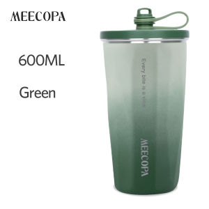 MEECOPA 600ML Coffee Cup With Straw 304 Stainless Steel Leakproof Thermal Cup Portable Travel Thermos Mug