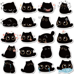 Stiker Kartun Kucing Lucu Sticker WaterProof Premium isi 14 pcs Best Seller