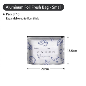 HLINKEY【New upgraded】 30Pcs Food Storage Bags Set Large Medium Small Aluminum Foil Sealed Bag Odor Proof Refrigerator Organizer Keep Fresh Longer Kitchen Essential