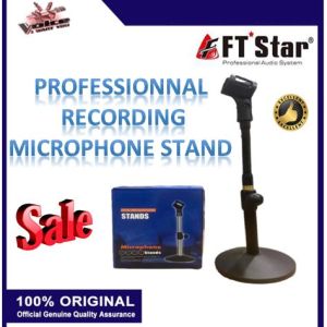 Desktop microphone stand conference speech with wireless microphone stand disc base telescopic rod WD201