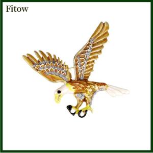 Fitow New Rhinestone Bird Brooch Cute Ainmal Hummingbird Eagle Brooches Scarf Dress Coat Lapel Pins Suit Badges Jewelry Gifts