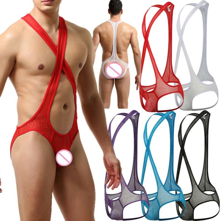 SPNSSTCR Men Bodysuits Slip Fitness Shapewear Underwear Athletic Supporters Wrestling Singlet Leotard In | Whizz Shapewear