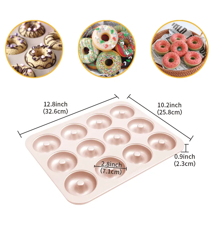 CHEFMADE] 12 Cup Non-stick Donut Pan doughnut baking tray muffin