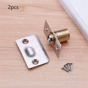 2pcs Mata Ayam Pintu Kuningan Lidah Pintu Mata Ayam Adjustable Pelor Pintu Mata Ayam Roller Catch Door