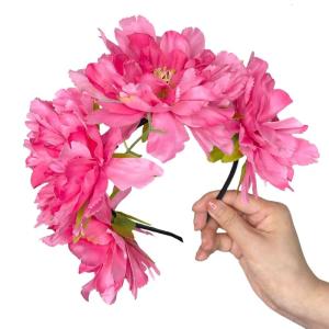Flower Headband Fashionable Head Hoop Delicate Hair Ornament Hair Styling Tool for Children Adults Photo Props