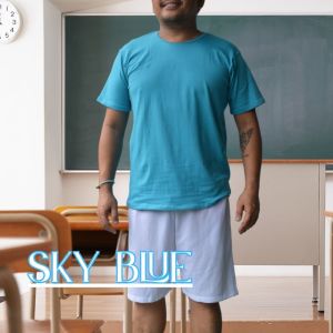 Bright Basics Collection Plain T-shirt Tee Top For Men Cotton Spandex Fabric (S|M|L|XL|XXL|3XL)