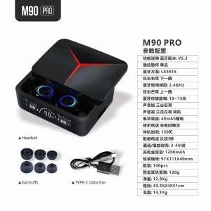 Wireless bluetooth headset Bluetooth headset for sports games with digital battery display