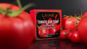 LKIAE Organic Fruit Tomato Whitening Soap Lightening Reduce Dark Black Spots Even Skin Tone Clean Skin Exfoliation 200g2026