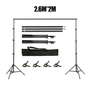 300cm x 300cm* 4 clips /10ft x 10ft Heavy Duty Background Stand Backdrop Support System Kit