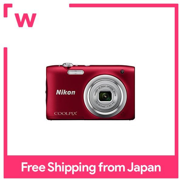Nikon digital camera COOLPIX A100 5x optical 20,050,000 pixels Red A100RD