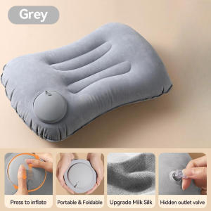 SCH Inflatable Pillow Press Type Inflatable Pillow Foldable Outdoor Travel Pillow Camping Office Pillow