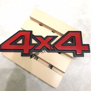 Emblem 4x4 List Hitam Bahan Aluminium Timbul Bukan Stiker Biasa BB