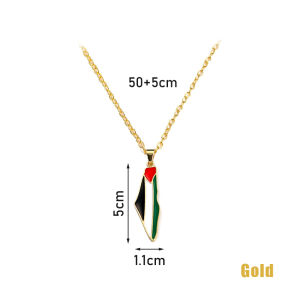 Palestine Pendant Chain Necklace For Men Women Jewelry Accessories With 60cm Twisted Rope Chain