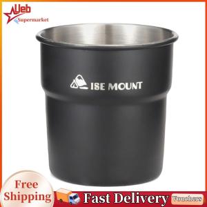 [Ueb]300ml Outdoor Camping Cup Portable Stainless Steel Tea Coffee Milk Mug Lightweight for Travel Hiking Backpacking