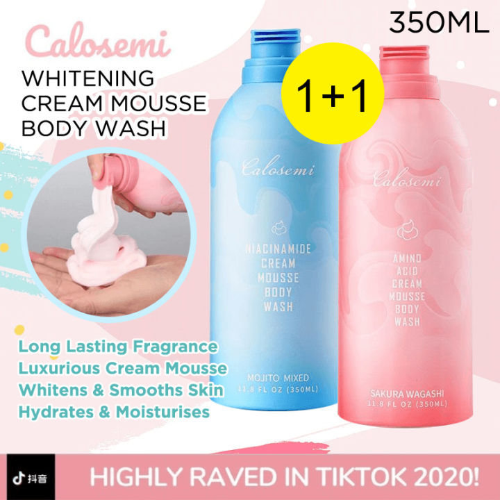 🌟 Calosemi Cream Mousse Bubble Body Wash Foam 350ml /Moisturize/Whitening/Brightening