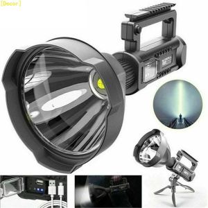 [Malaysia Shipping] Super Bright LED Rechargeable Big Head Searchlight Handheld Flashlight Work Light Spotlight Floodling 8W Torch Lantern