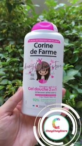 Sữa Tắm Gội 2 Trong 1 2in1 Corine de Farme Cho Bé Gái  Làm Sạch Dịu Nhẹ Da & Tóc Hương Thơm Dễ Chịu - ✔️ Hỗ trợ loại bỏ bụi bẩn mồ hôi và dầu thừa  ✔️ Giúp da có cảm giác mềm mại dễ chịu sau khi tắm  ✔️ Làm sạch tóc và da đầu nhẹ nhàng  ✔️ Hương thơm