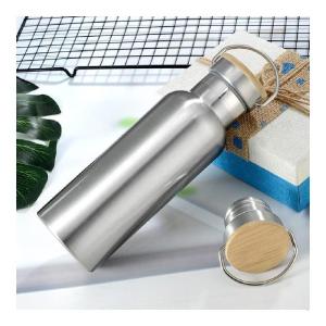 Termos Tutup Bambu 500ml / Tumbler Stainless Steel Tahan Panas (H599)